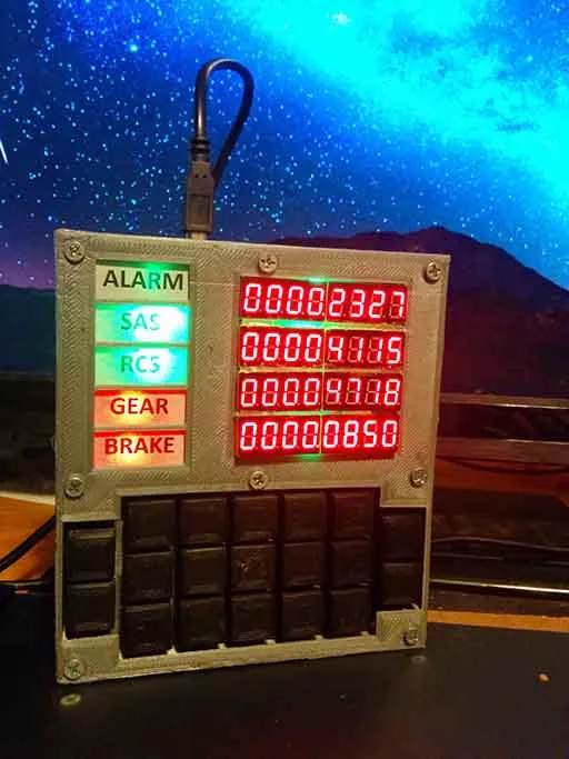 DSKY Apollo guidance computer replica