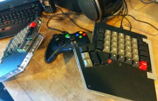 Custom Ergodox keyboard with trackpoint