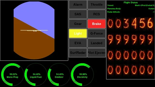 Kerbal flight panel hardware interface