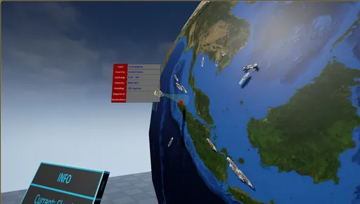 Satellite tracker application screenshot